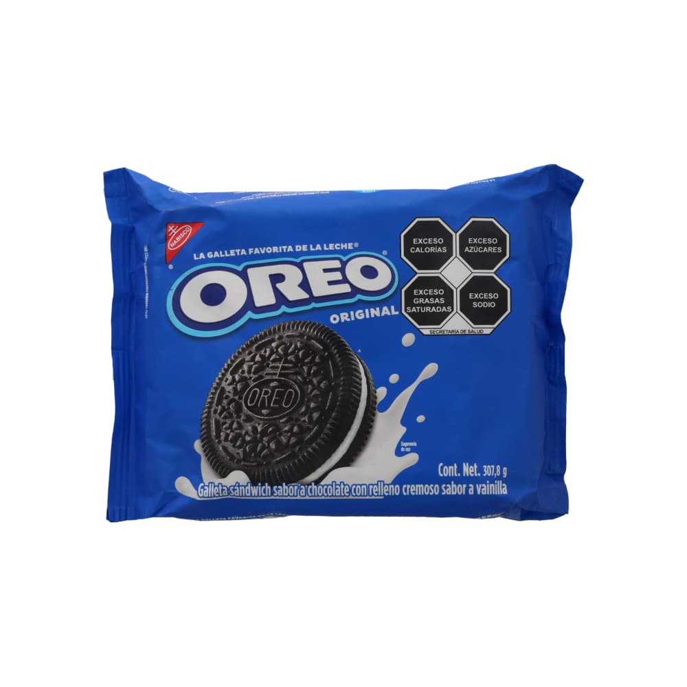 Galletas sándwich sabor a chocolate con relleno cremoso sabor a vainilla Oreo (307.8 g / 10.86 oz) - Imagen 1