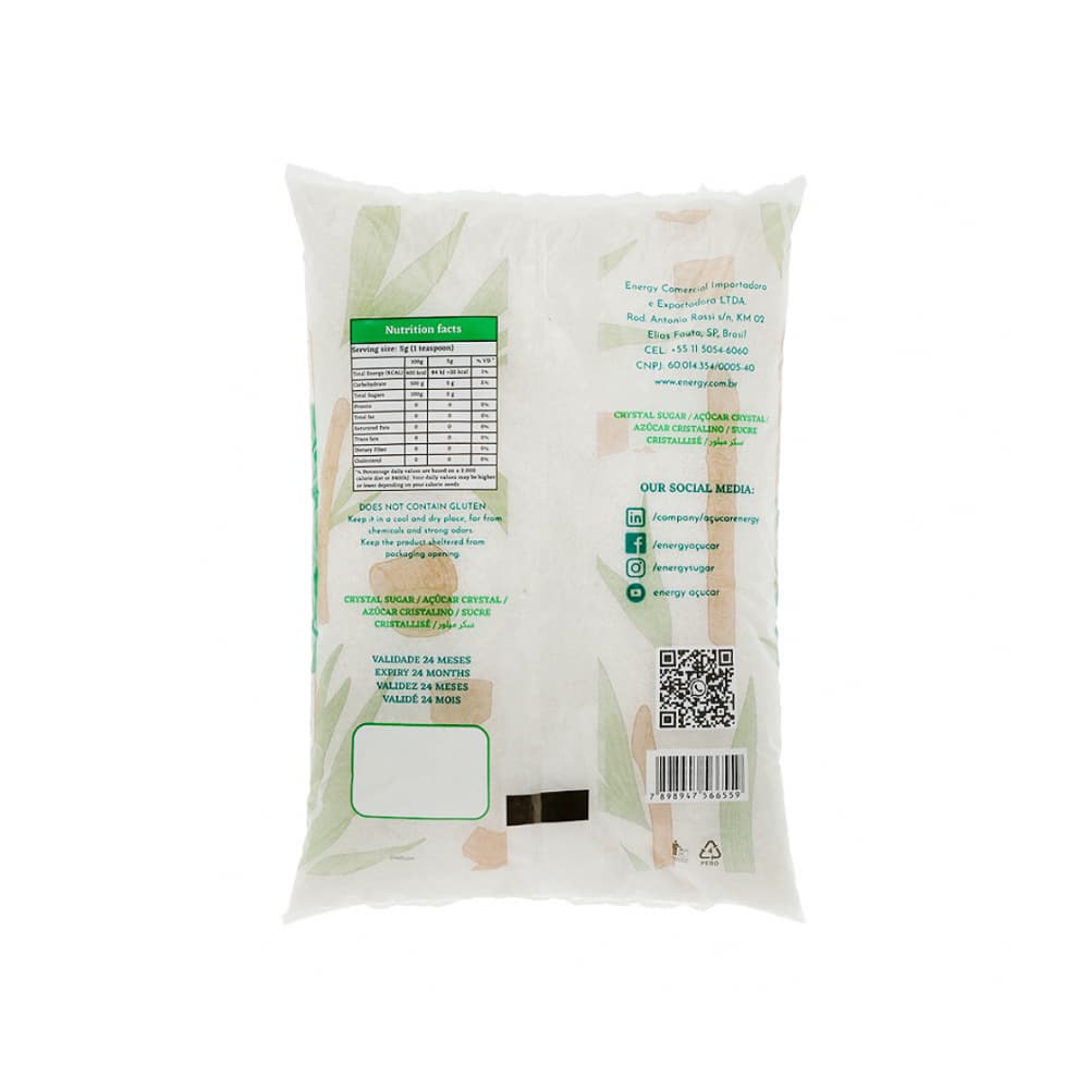 Azúcar blanca cristalina Energy (3 x 1 kg / 2.2 lb) - Miniatura 3