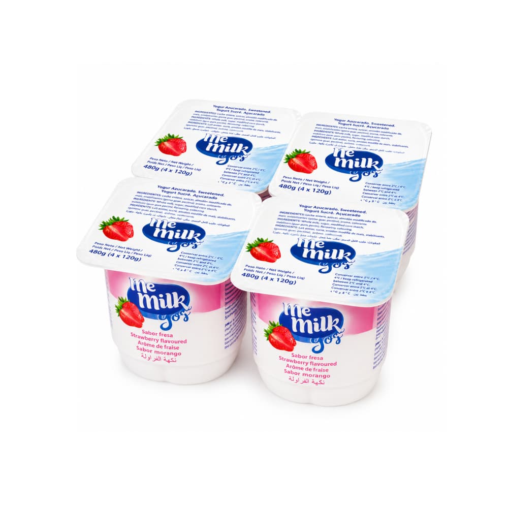 Yogur sabor a fresa Me Milk (4 x 120 g / 4.23 oz) - Miniatura 1