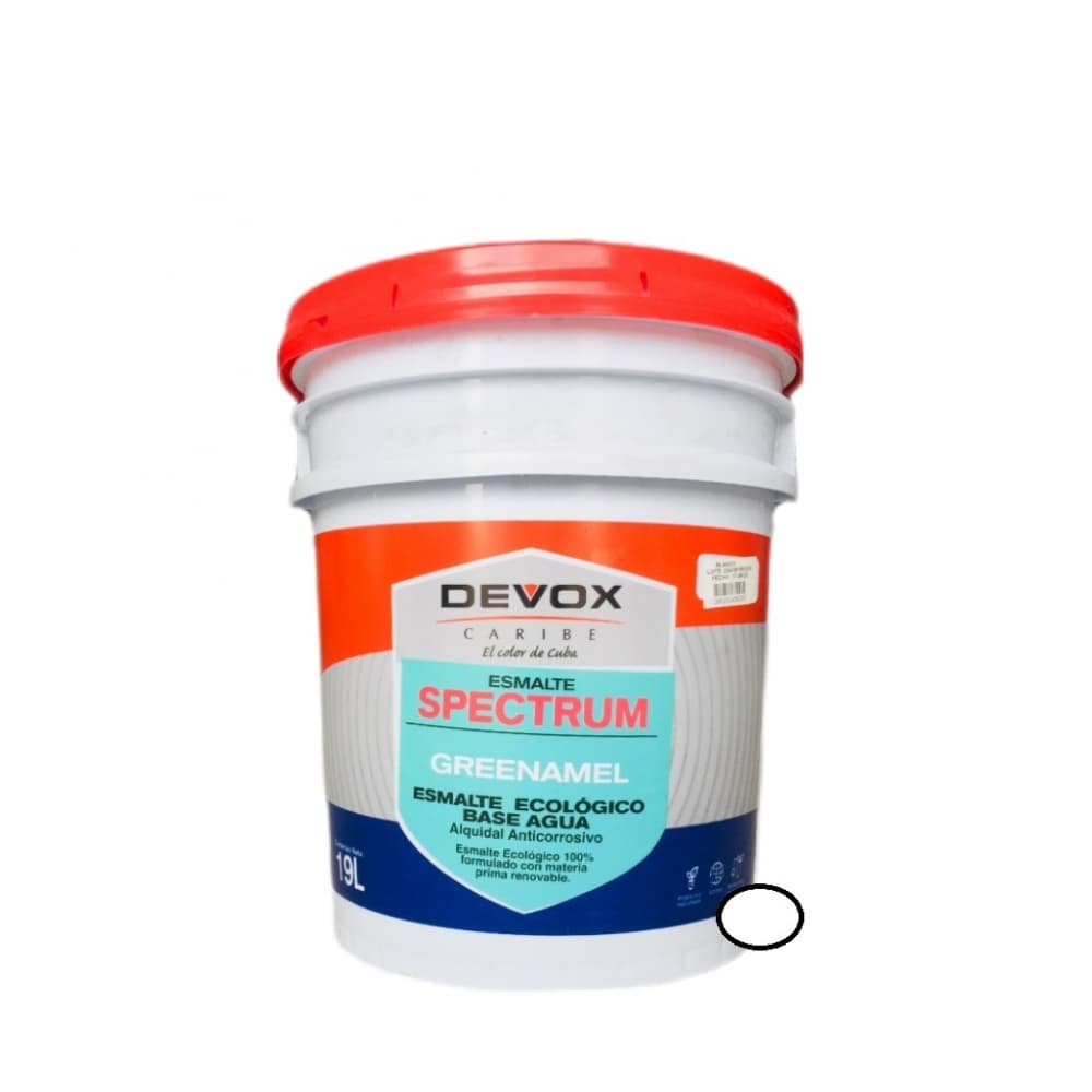 Pintura greenamel esmalte ecológico color blanco Devox Caribe (19 L) - Miniatura 4
