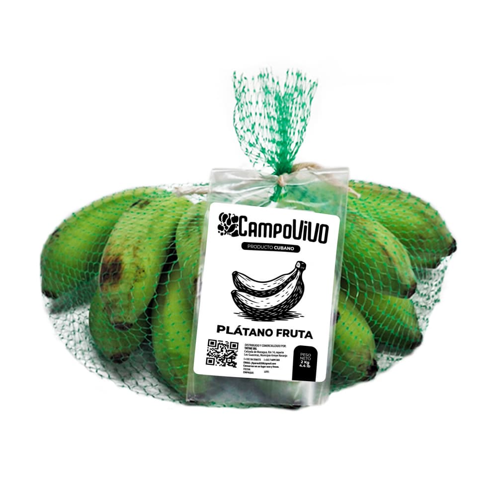 Plátano fruta Campo Vivo (2 kg / 4.4 lb) - Imagen 1