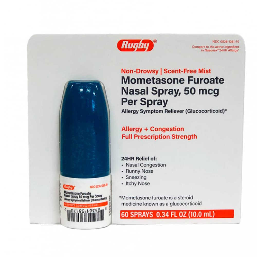 Spray nasal de furoato de mometasona 50 mcg Rugby (10 ml / 0.34 fl oz) - Miniatura 2