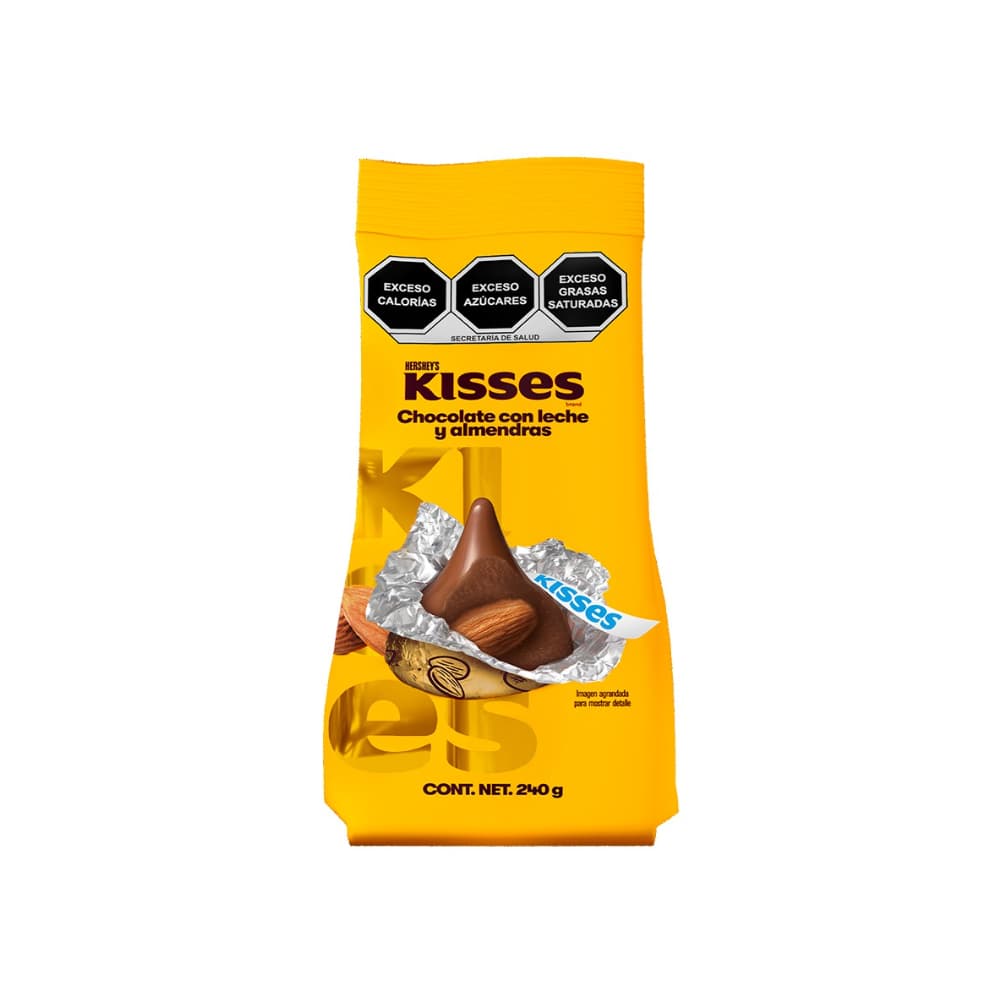Chocolate con leche y almendras Hershey's Kisses (240 g / 8.4 oz) - Miniatura 1