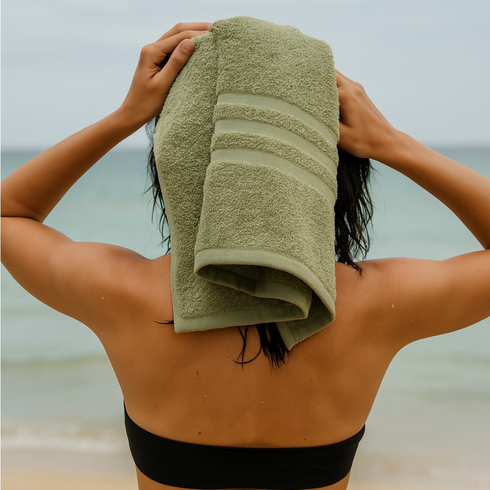 Toalla verde claro Yara (50 x 90 cm) - Miniatura 4