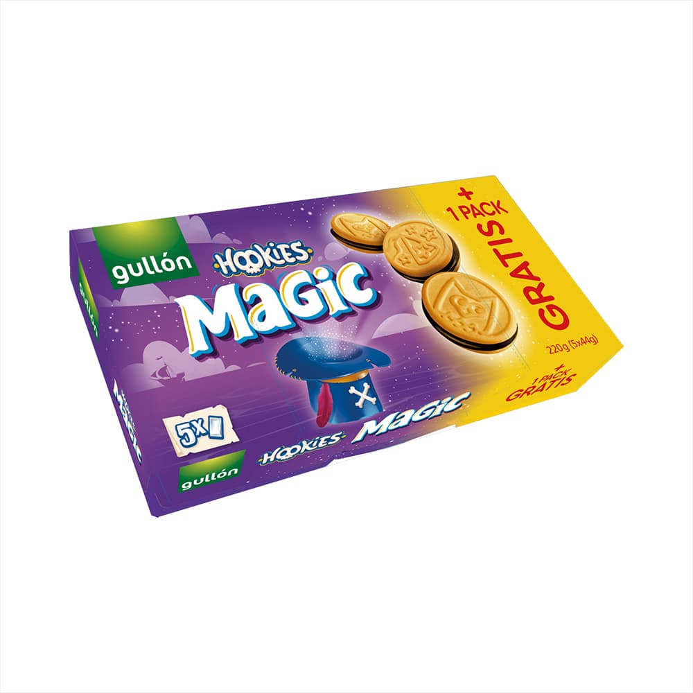 Galletas rellenas de crema de chocolate Magic Hookies Gullón (220 g / 7.76 oz) - Imagen 1