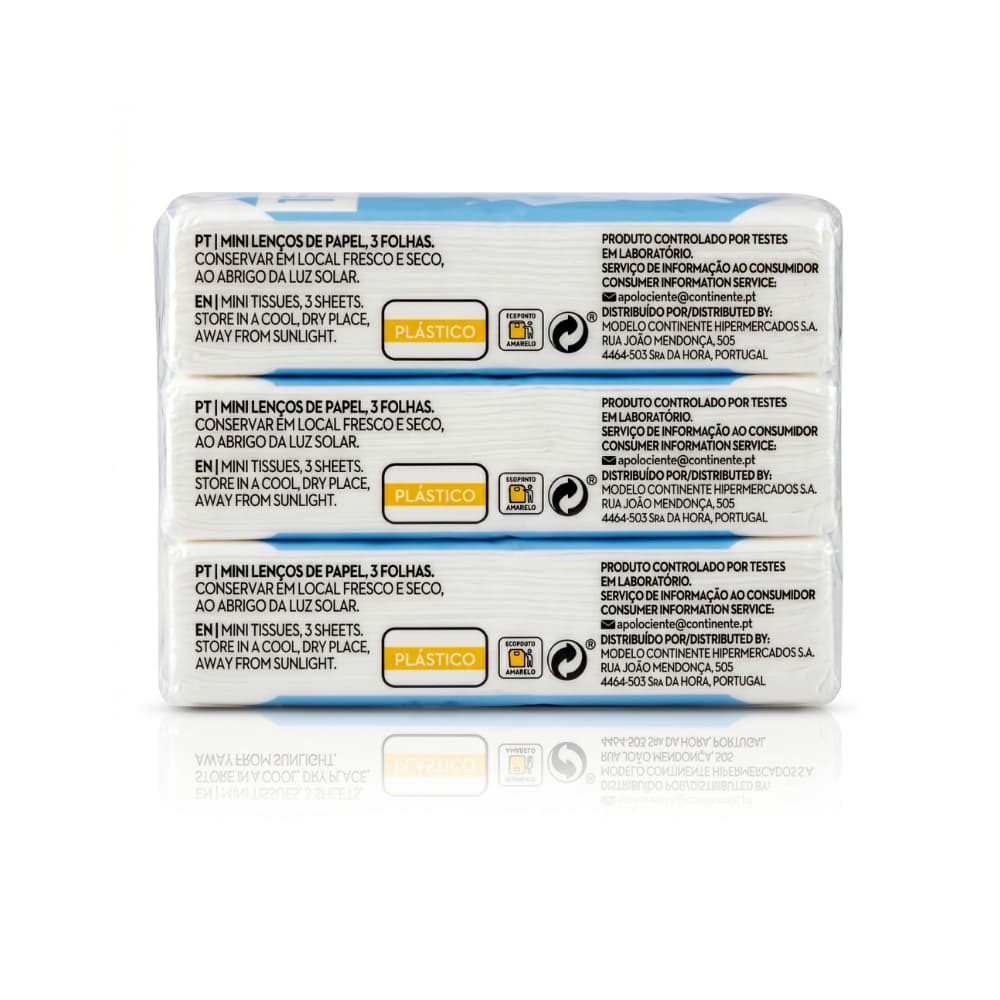 Pañuelos de bolsillo mini de 3 capas Continente (15 U) - Miniatura 2