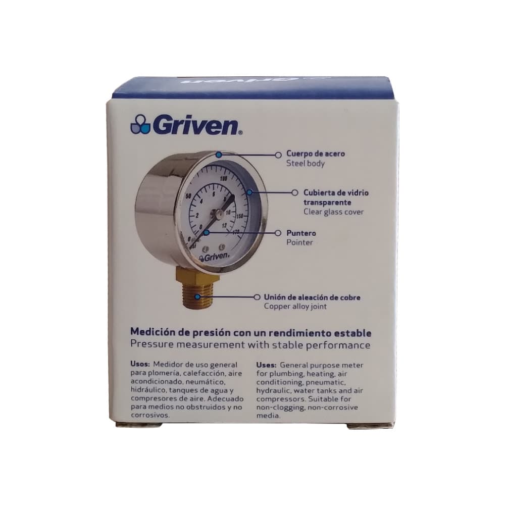 Manómetro de presión Griven GV-ZW-WC50-S - Miniatura 4