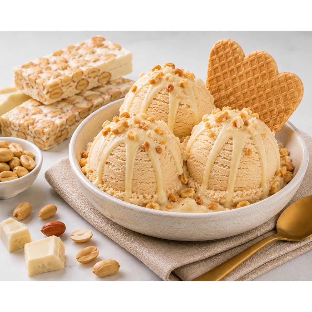 Helado de turrón de maní con chocolate blanco Alask (4 L) - Miniatura 3