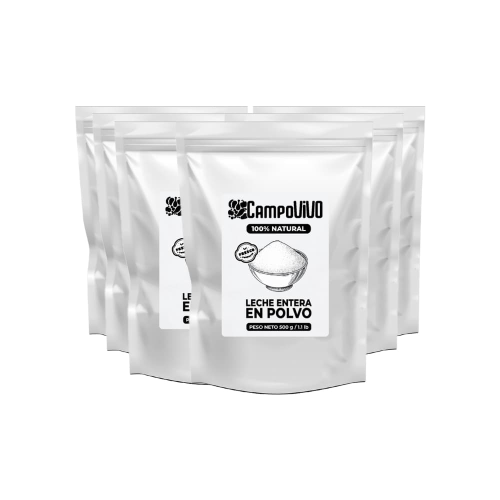 Leche entera en polvo Campo Vivo (6 x 500 g / 1.1 lb) - Miniatura 1