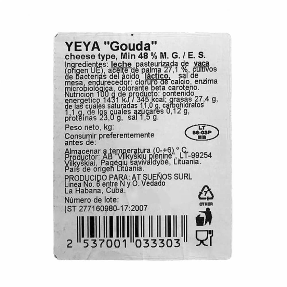 Queso tipo Gouda YEYA (3.5 kg / 7.7 lb) - Miniatura 4