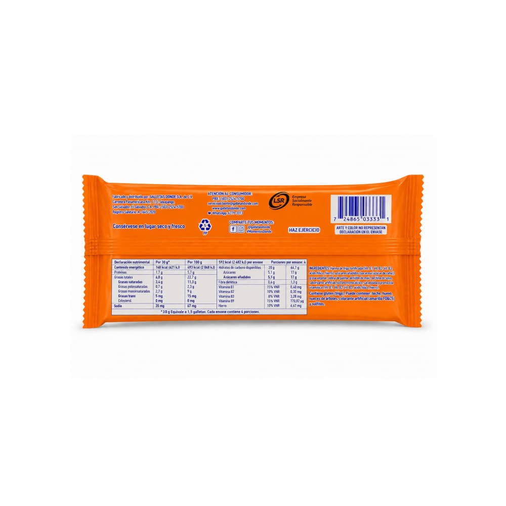 Galletas sabor a naranja Naranjitas Dondé (120 g / 4.23 oz) - Miniatura 2