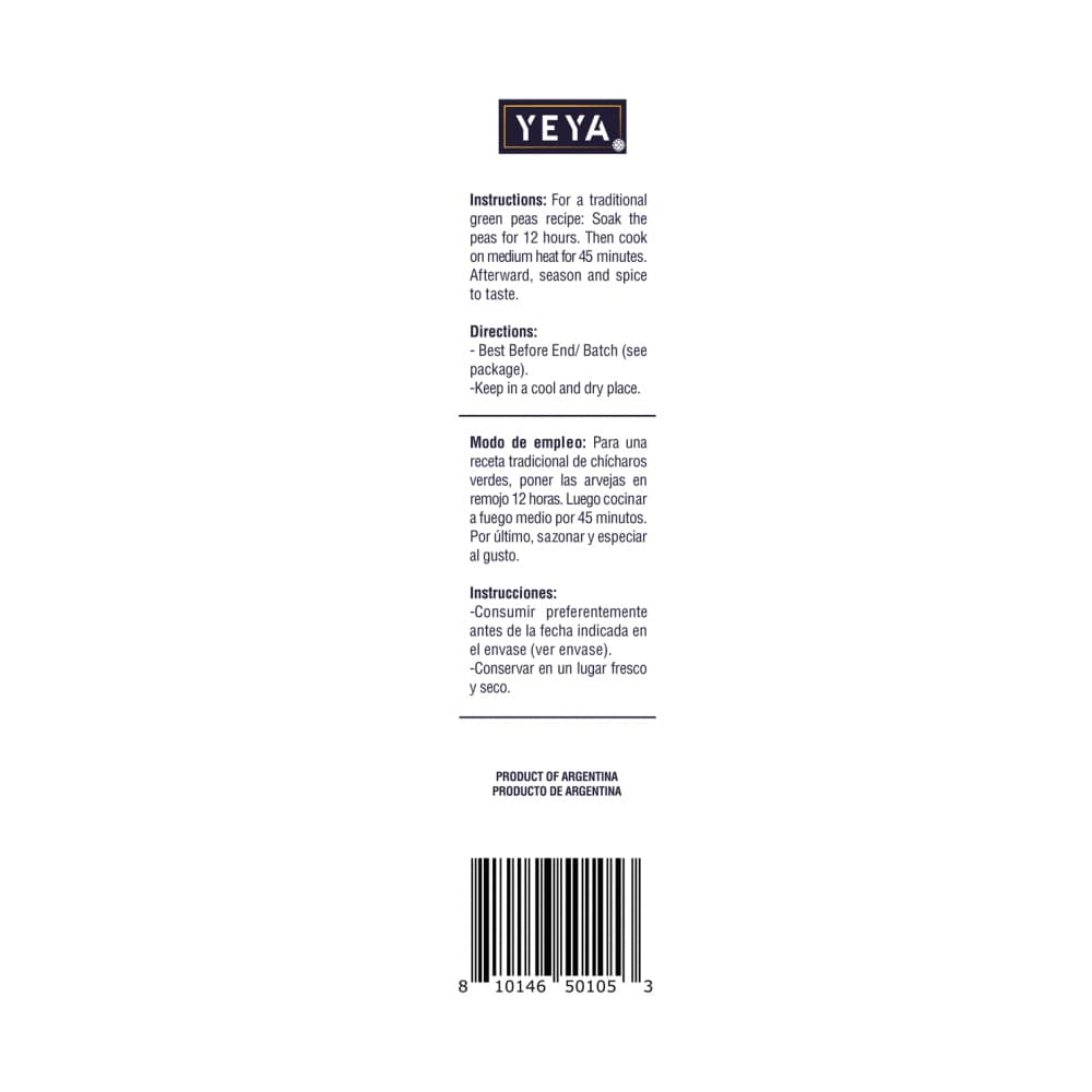 Chícharos verdes YEYA (1 kg / 2.2 lb) - Miniatura 3