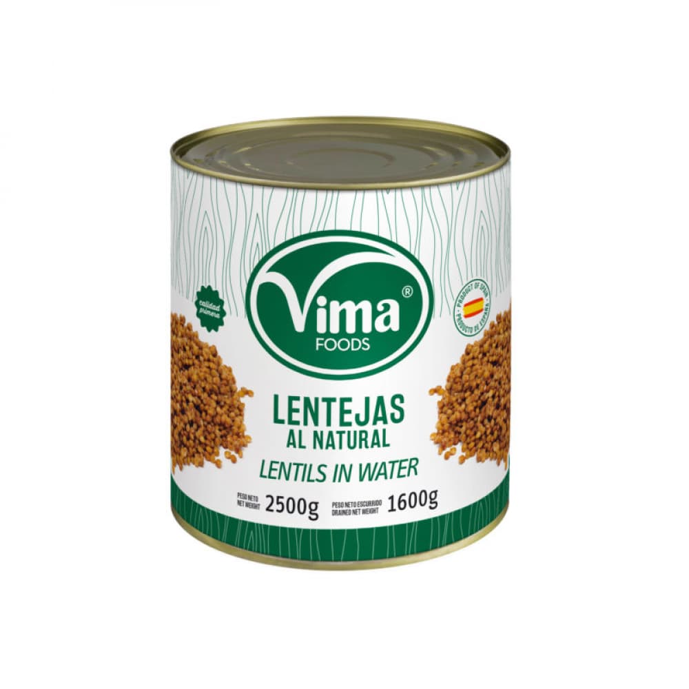 Lentejas cocidas Vima Foods (2.5 Kg / 5.51 lb) - Miniatura 1