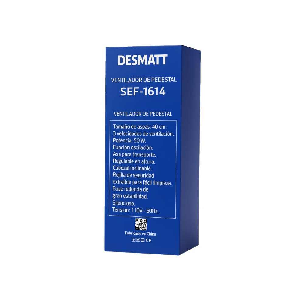 Ventilador de pedestal Desmatt SEF-1614 - Miniatura 4