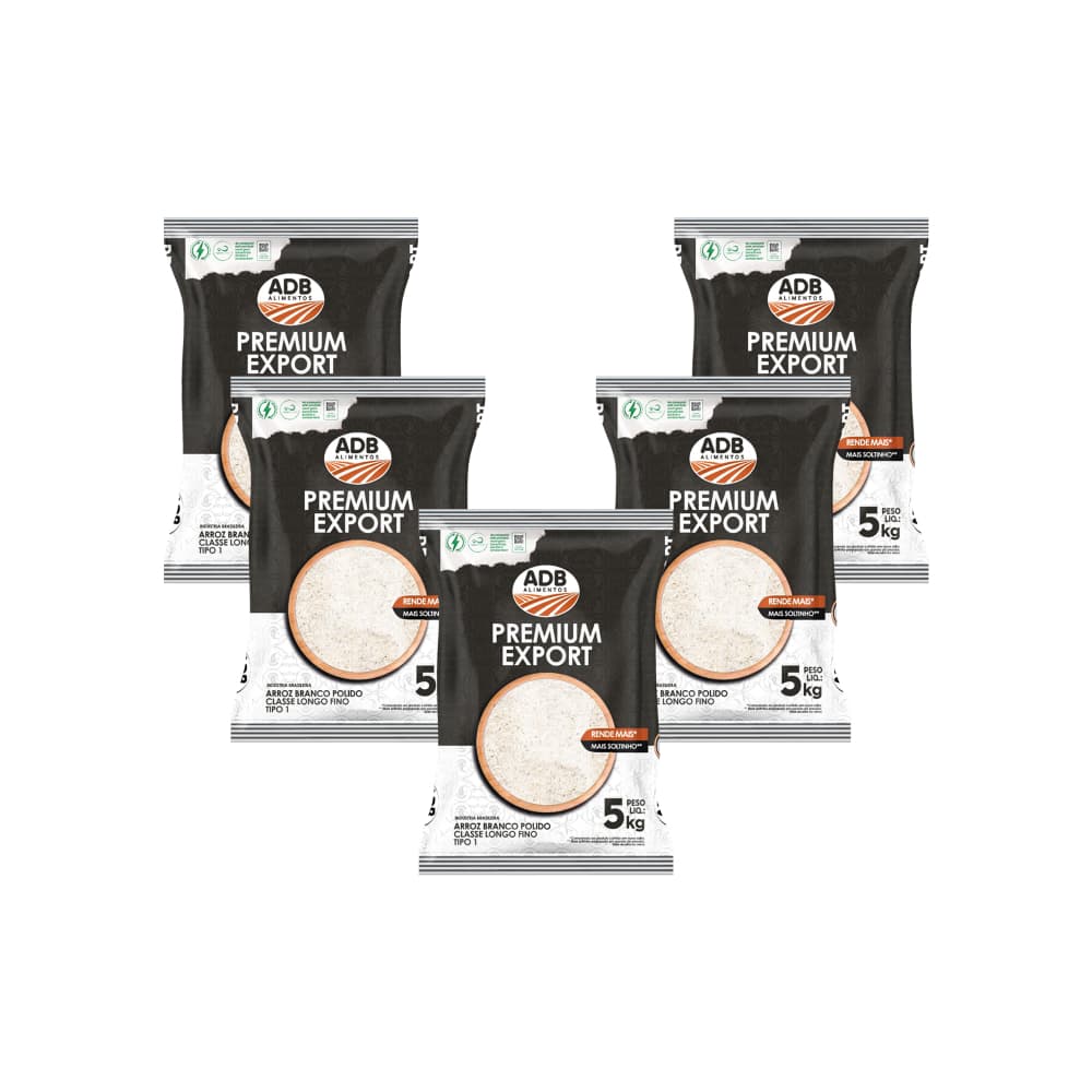 Arroz largo ADB Premium (5 x 5 kg / 11 lb) - Imagen 1