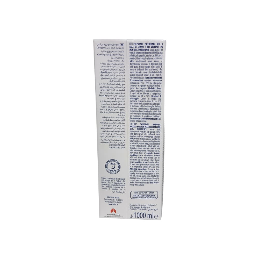 Preparado azucarado UHT para montar a base de grasas y aceites vegetales Holé Professional (1 L) - Miniatura 4