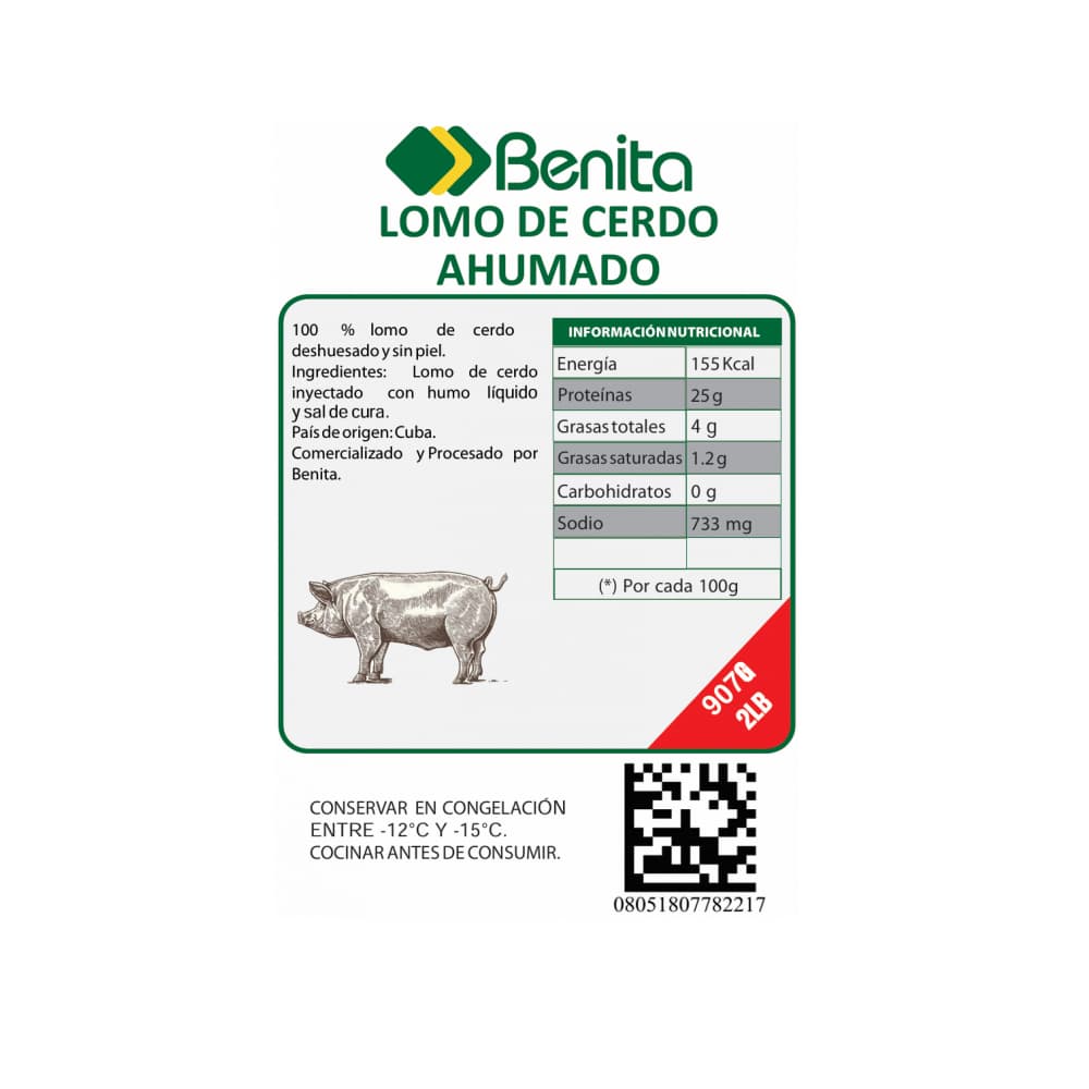 Lomo de cerdo ahumado Benita (907 g / 2lb) - Miniatura 2