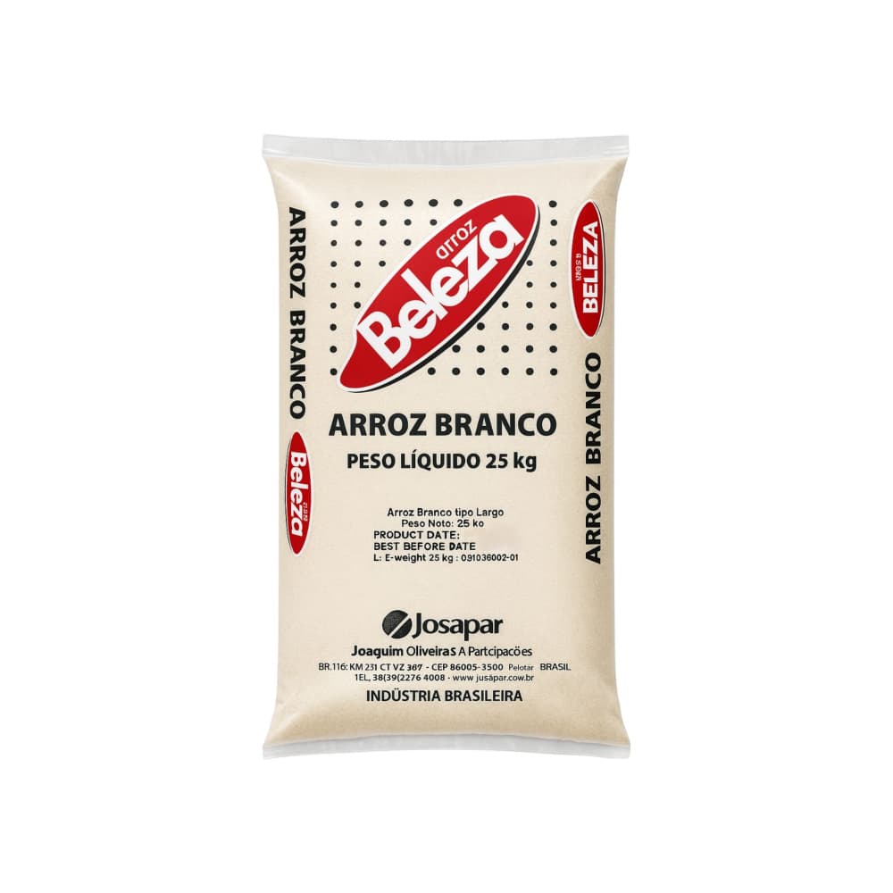 Arroz blanco tipo largo Beleza (25 kg / 55.11 lb) - Miniatura 1