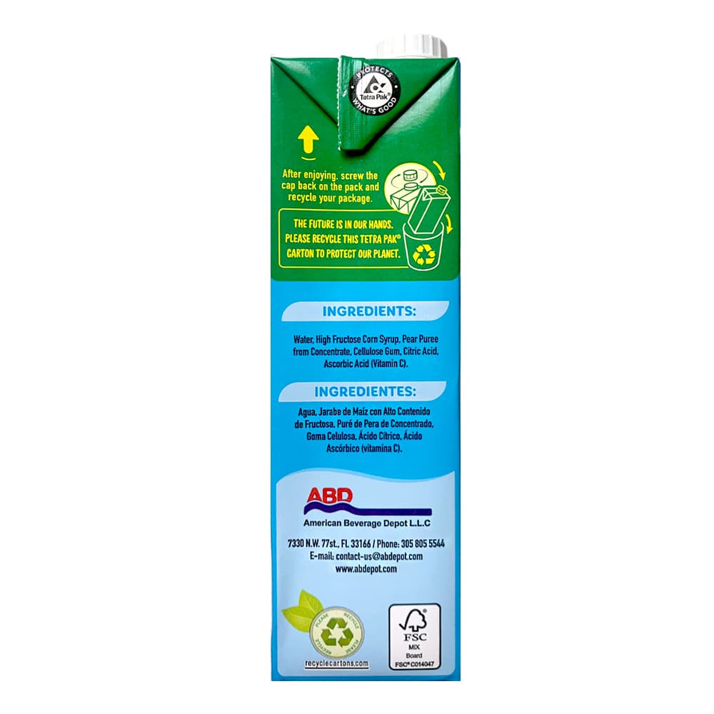 Jugo sabor pera Goliath (4 x 946 ml / 32 fl oz) - Miniatura 3