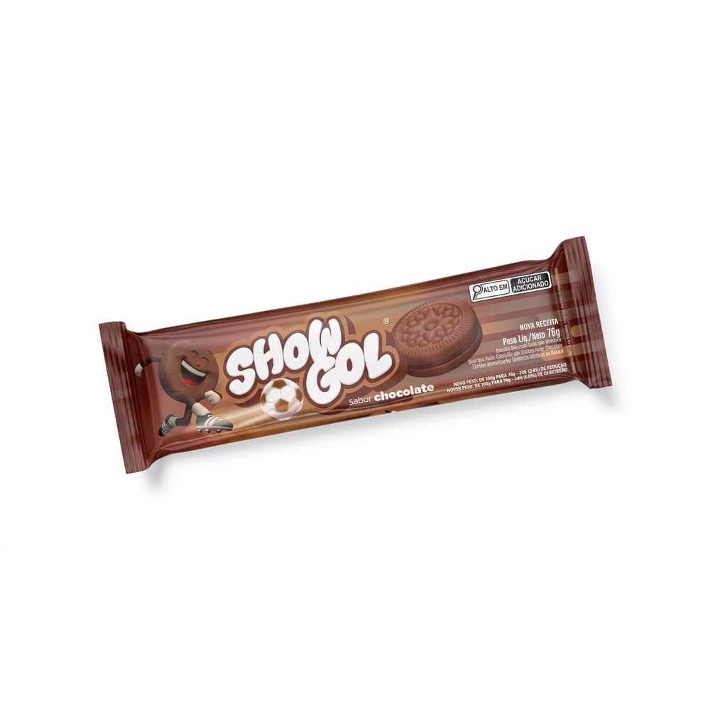 Galletas de chocolate rellenas con crema sabor a chocolate Show Gol (12 x 76 g / 2.68 oz) - Miniatura 2
