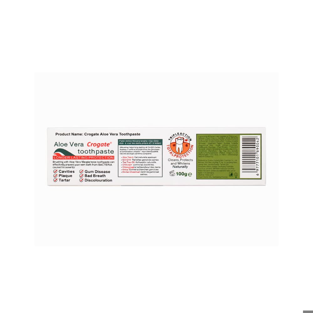 Pasta dental de aloe vera Crogate Triple Acción (100 g / 3.52 oz) - Miniatura 2