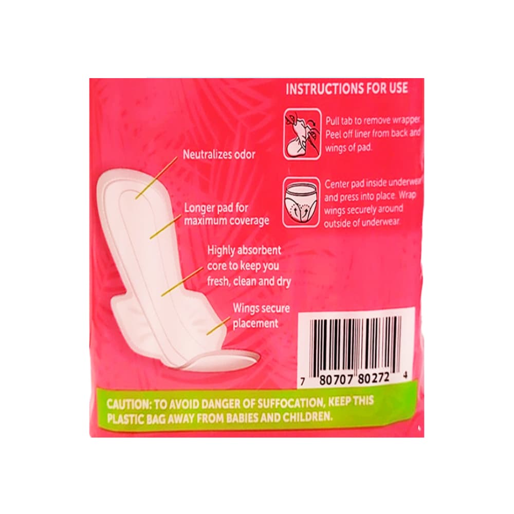 Almohadillas sanitarias largas con alas Maxi Coralite (8 U) - Miniatura 3