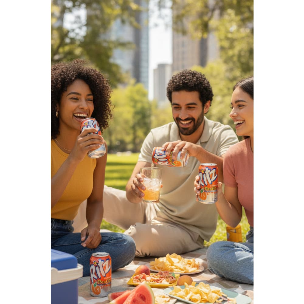 Refresco gaseado sabor melocotón Ritz (355 ml) - Miniatura 4