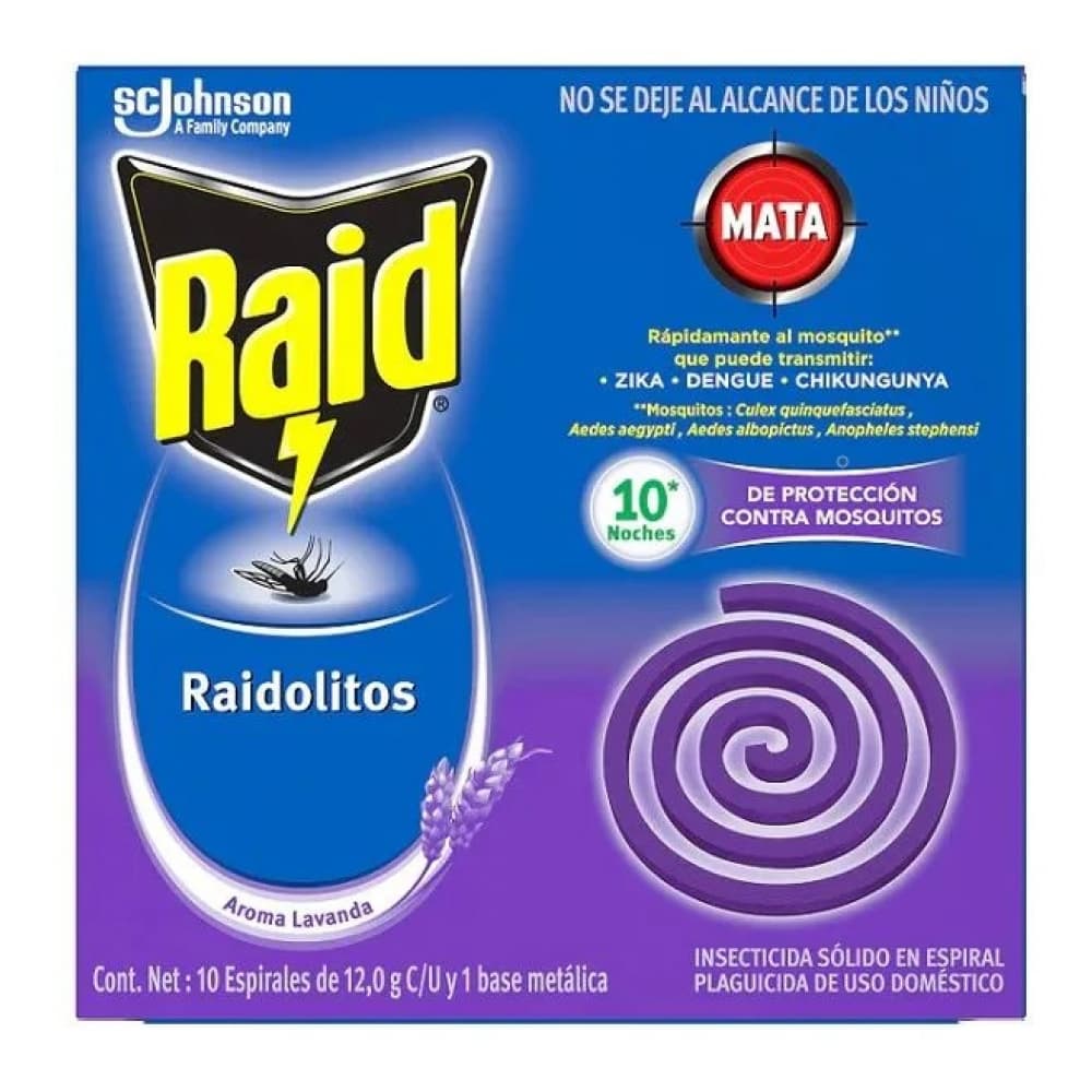 Repelentes de mosquitos en espiral Raid SCJhohnson (10 U) - Imagen 1