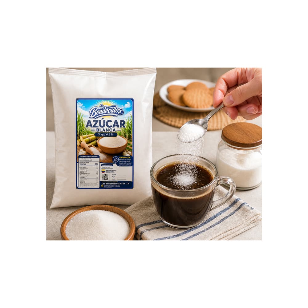 Azúcar blanca Los Bendecidos (3 kg / 6.6 lb) - Miniatura 3