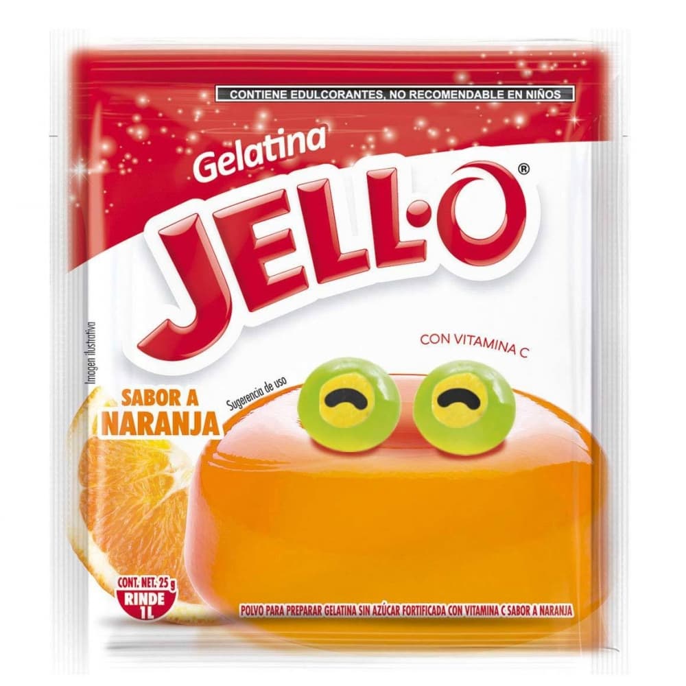 Gelatina sin azúcar fortificada con vitamina C sabor naranja Jell-O (25 g) - Miniatura 2