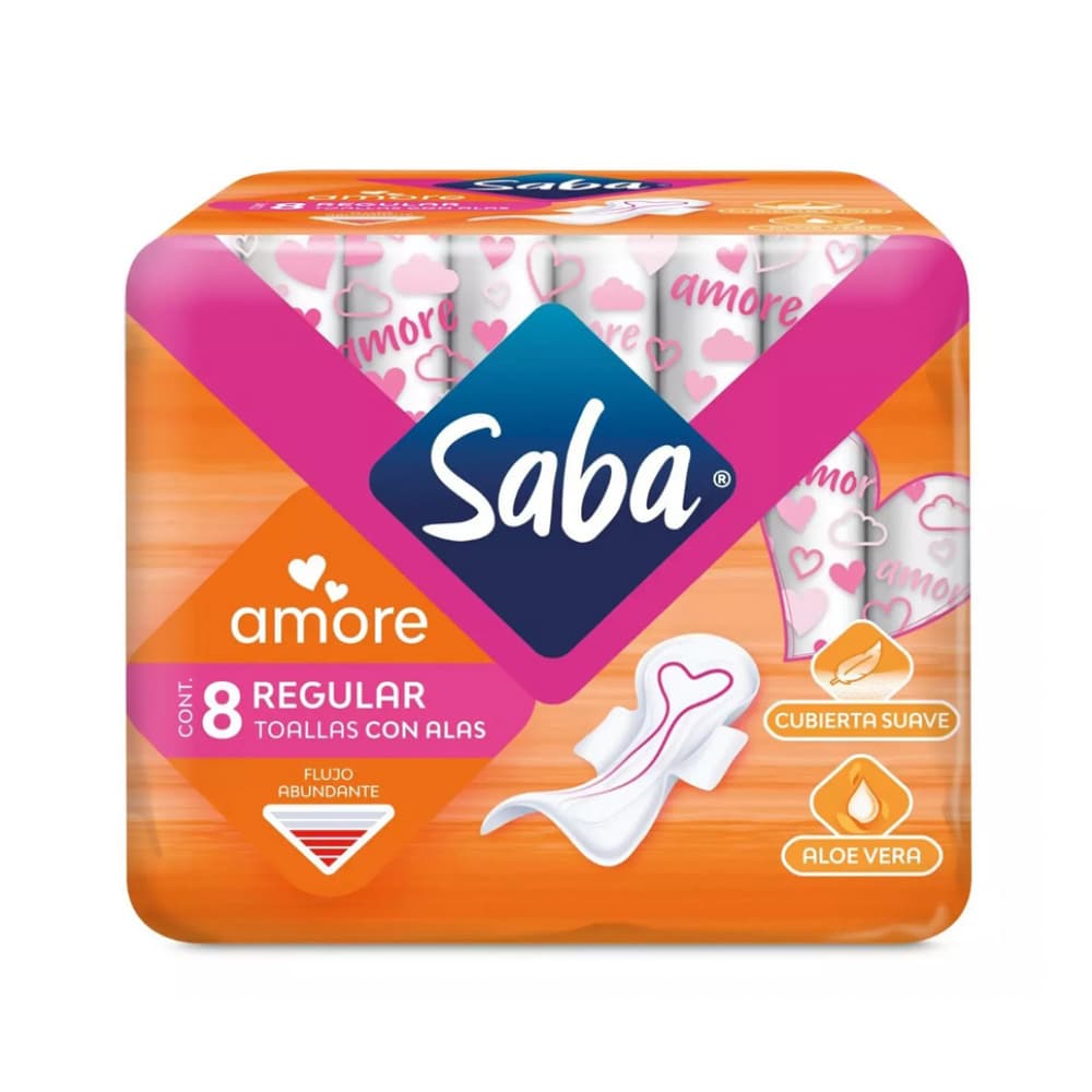 Almohadillas sanitarias regular con alas Saba (8 U) - Miniatura 2