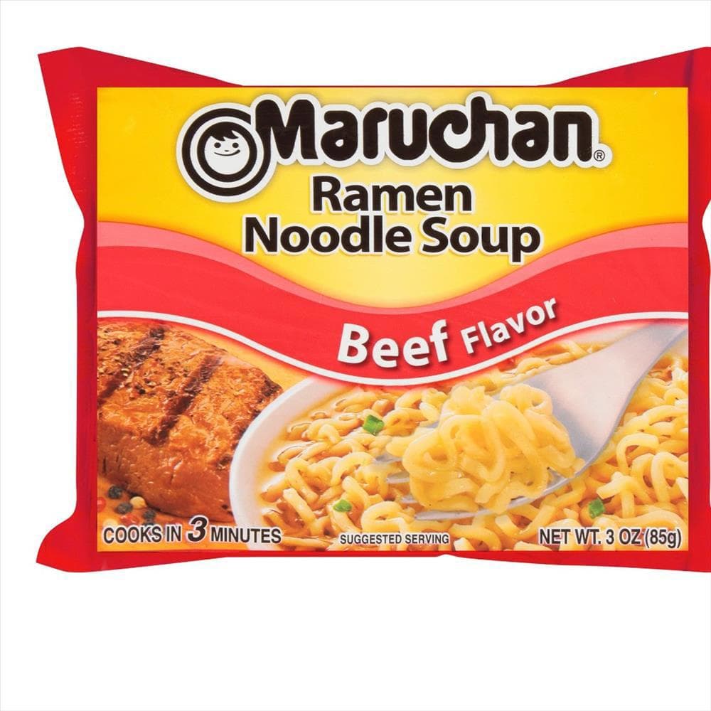 Sopa instantánea de fideos sabor carne de res Maruchan (85 g / 2.99 oz) - Imagen 1