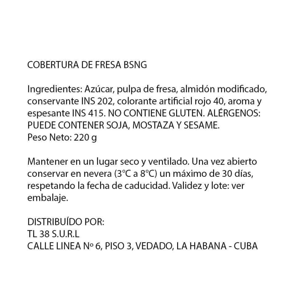 Sirope de fresa Predilecta (220 g / 7.76 oz) - Miniatura 2