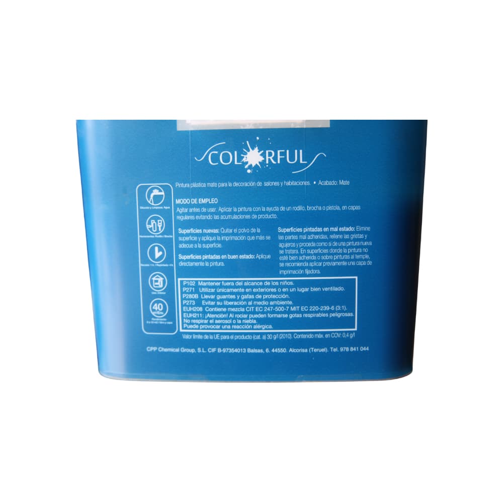 Pintura de interior blanco mate Colorful (4 L) - Miniatura 3