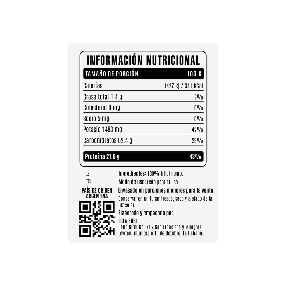 Frijoles negros EGEA (1.36 kg / 3 lb) - Miniatura 4