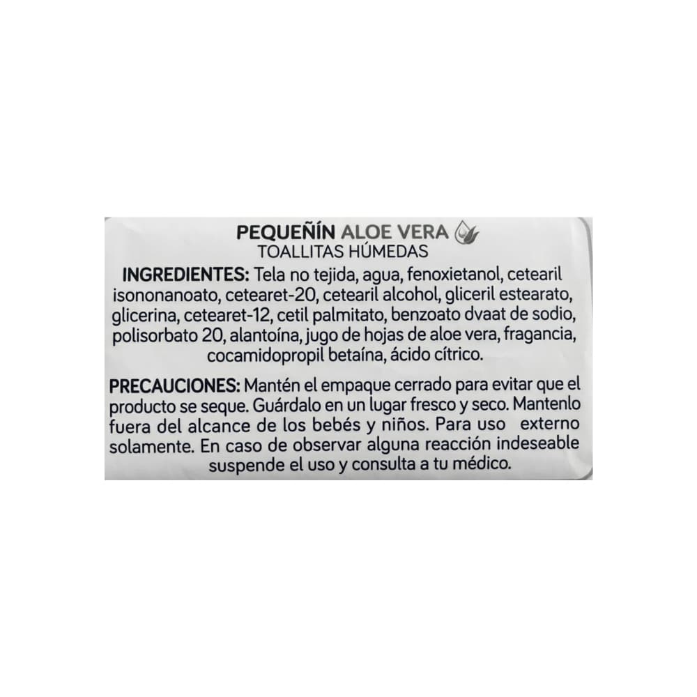 Toallitas húmedas de aloe vera Pequeñín (50 U) - Miniatura 4