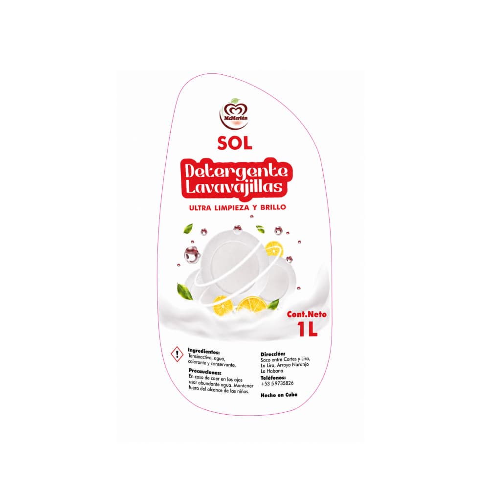 Detergente lavavajillas Sol McMerlán (1 L) - Miniatura 3
