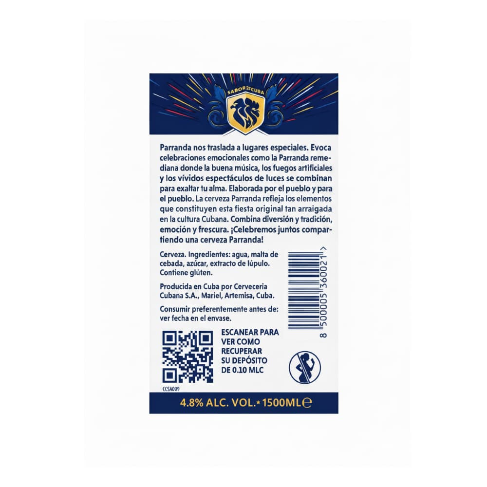 Cerveza Parranda (6 x 1500 ml) - Miniatura 2