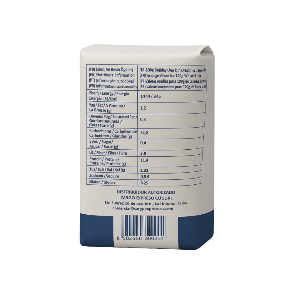 Harina de trigo multiusos Aloy Bafra (1 kg / 2.2 lb) - Miniatura 2