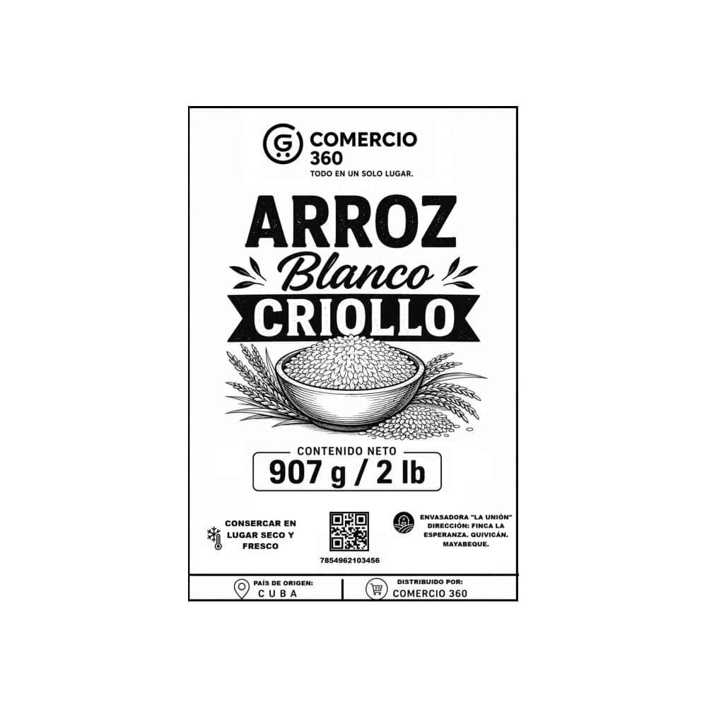Arroz blanco criollo Comercio 360 (907 g / 2 lb) - Miniatura 4