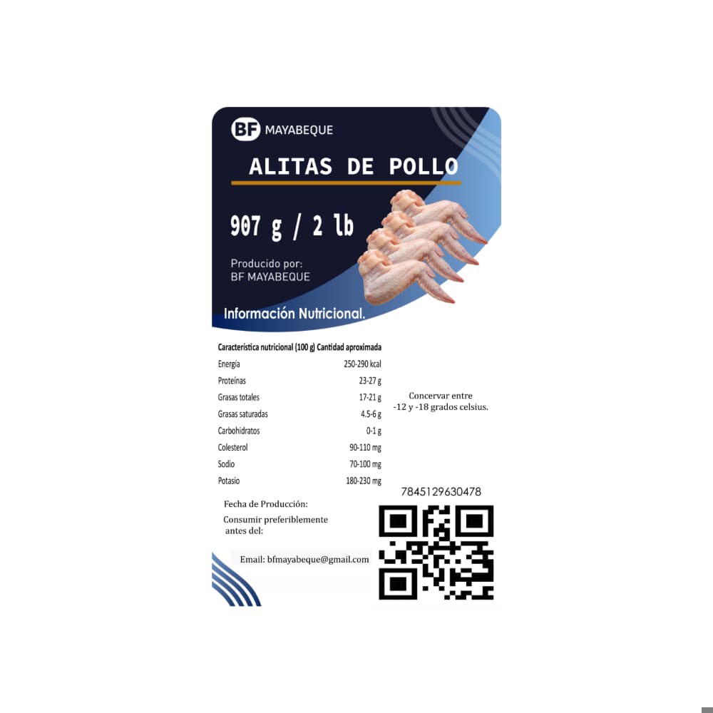 Alitas de pollo BF Mayabeque (907 g / 2 lb) - Miniatura 3