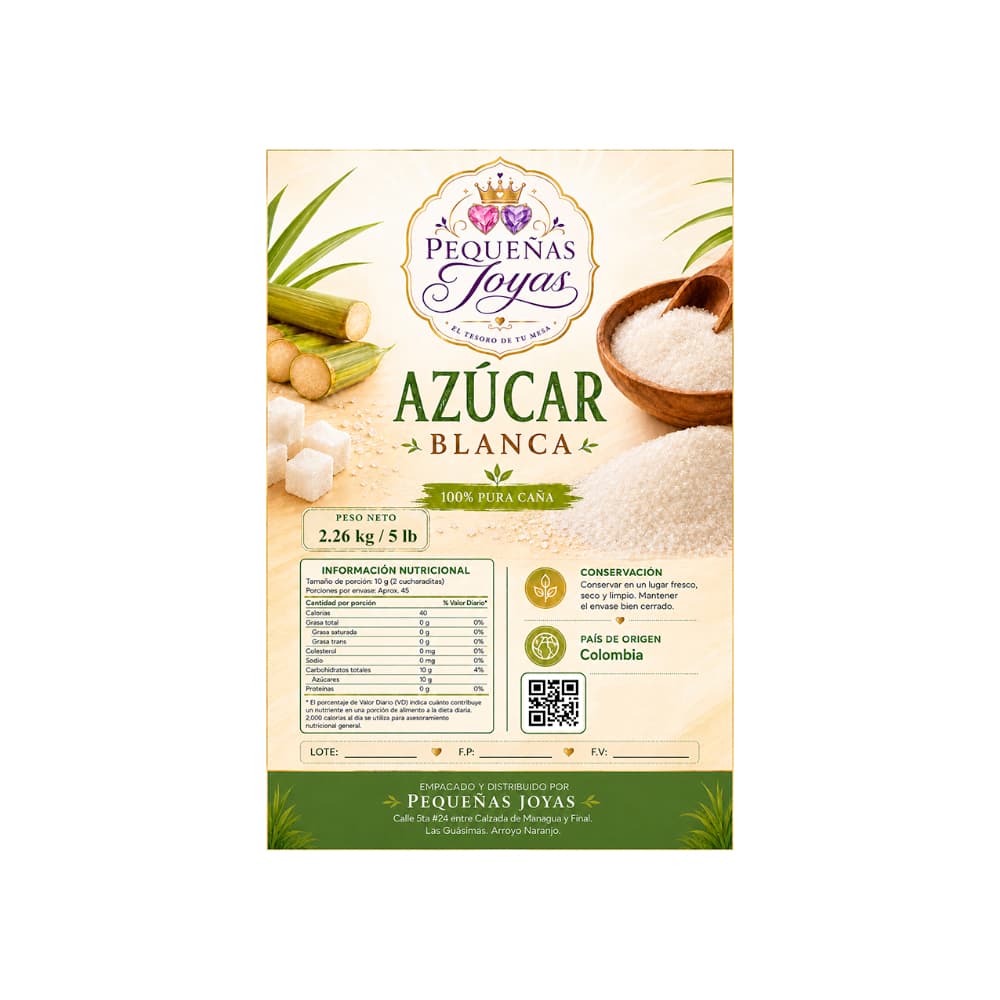 Azúcar blanca Pequeñas Joyas (2.26 kg / 5 lb) - Miniatura 2