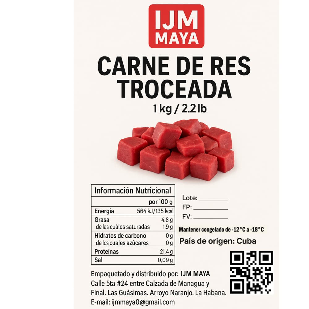 Carne de res troceada IJM Maya (1 kg / 2.2 lb) - Miniatura 3