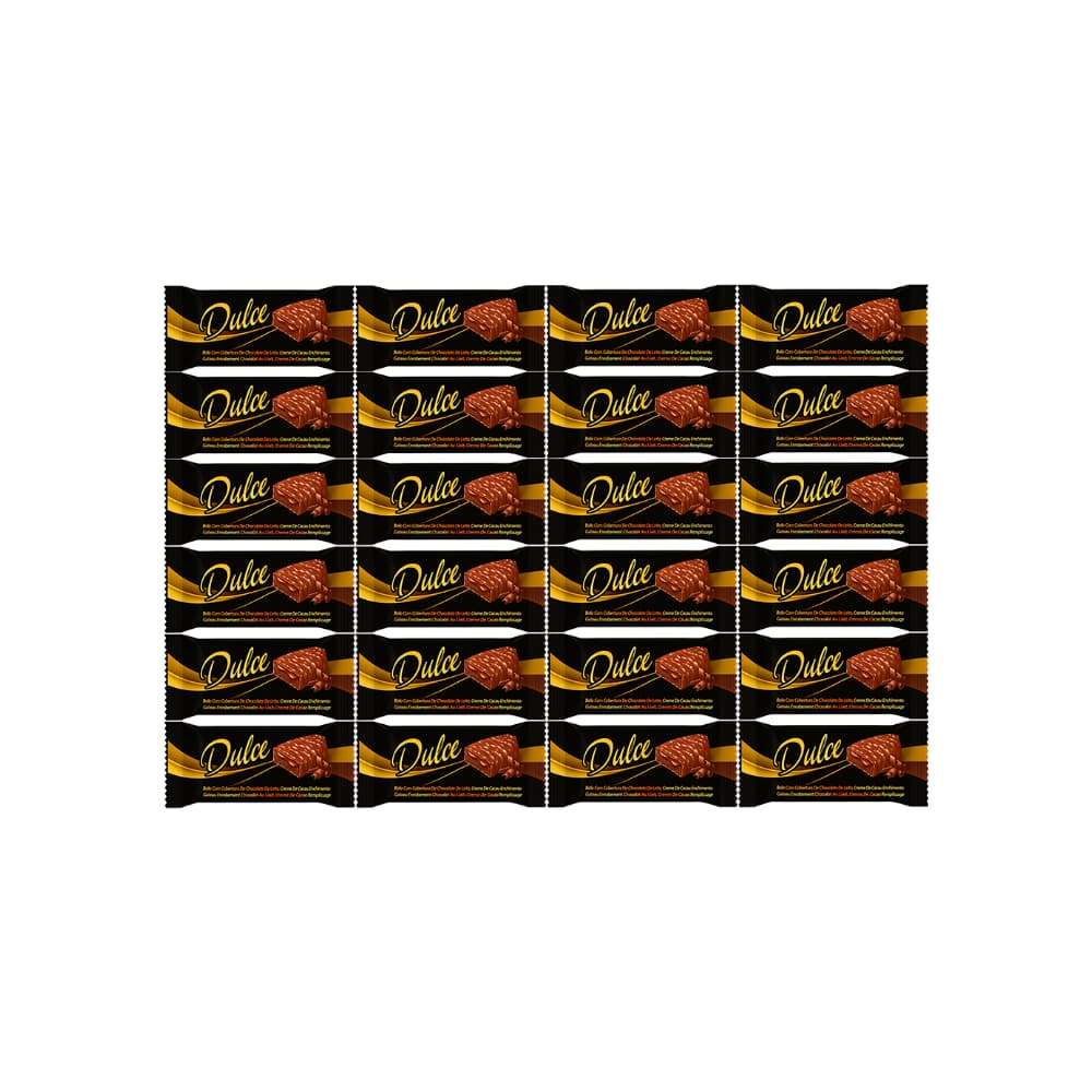 Pastel de chocolate con leche relleno de crema de cacao Dulce (24 x 30 g / 1.06 oz) - Imagen 1