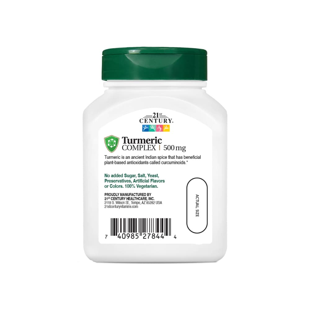 Cápsulas vegetarianas complejas de cúrcuma 500 mg 21st Century (60 cápsulas) - Miniatura 4