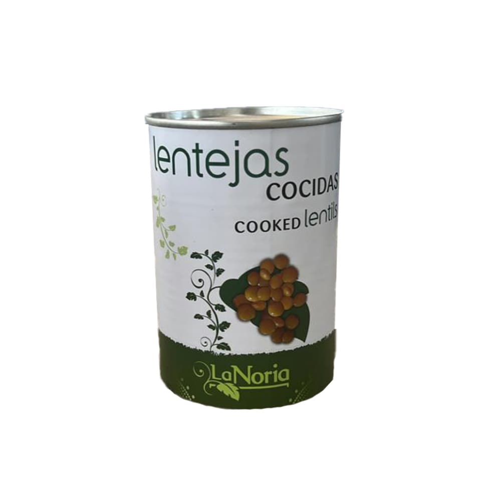 Lentejas cocidas La Noria (400 g / 14.10 oz) - Imagen 1