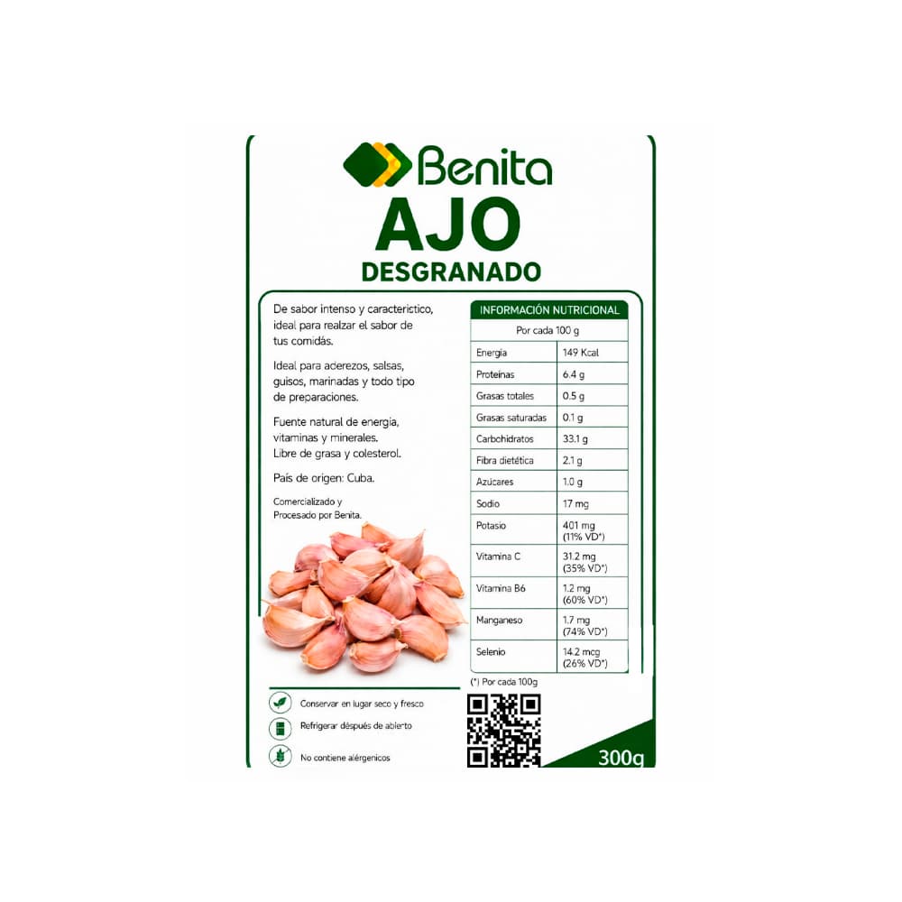 Ajo desgranado Benita (300 g / 10.58 oz) - Miniatura 2