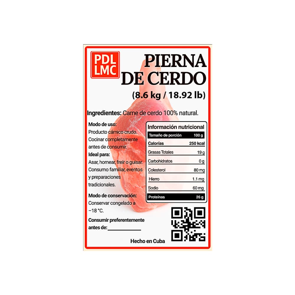 Pierna de cerdo PDL LMC (8.6 kg / 18.92 lb) - Miniatura 3