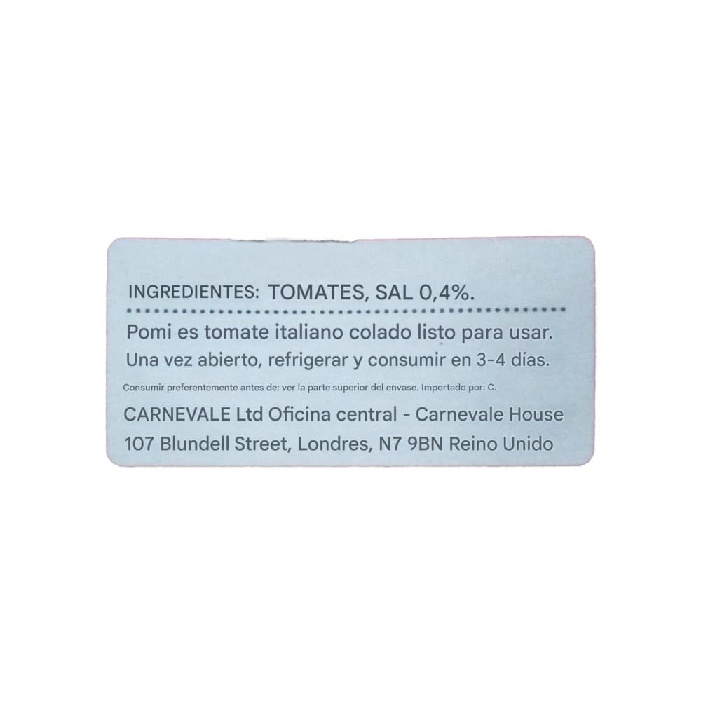 Pure de tomate Pomí (500 g / 1.10 lb) - Miniatura 2
