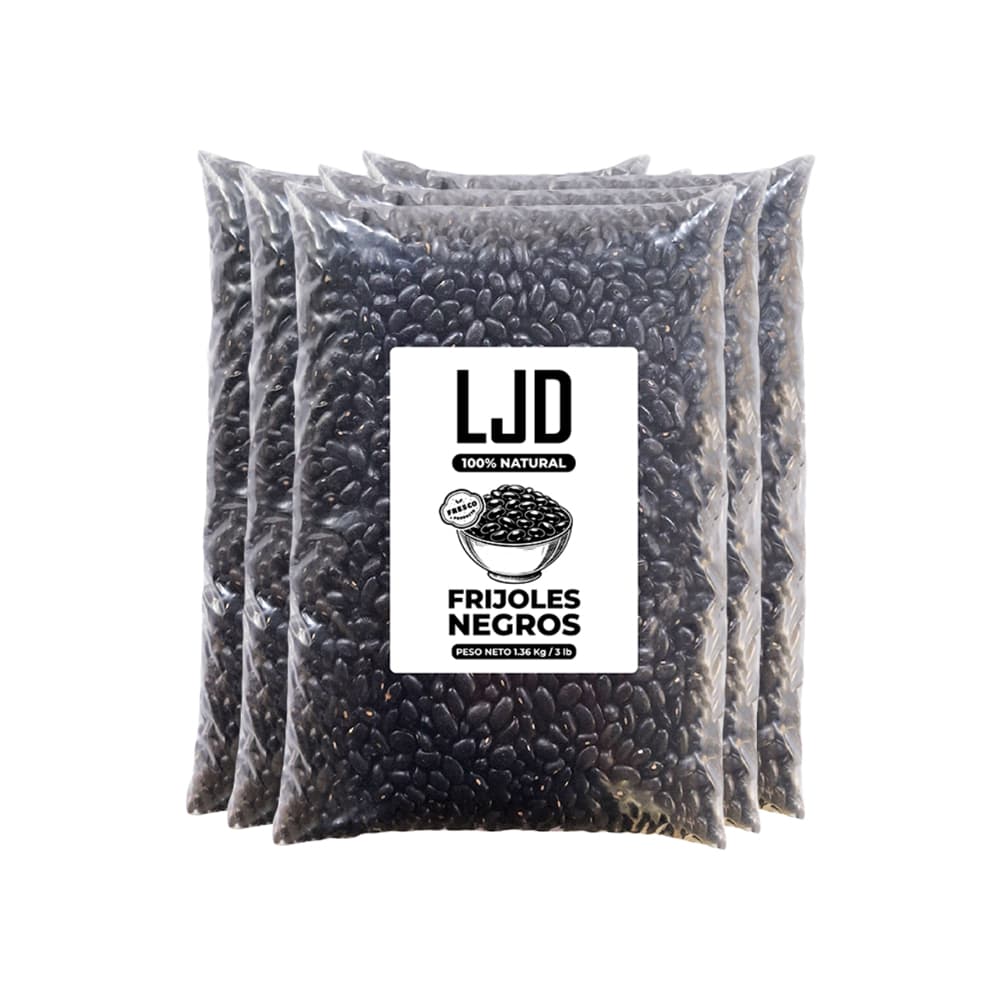 Frijoles negros LJD (5 x 1.36 kg / 3 lb) - Imagen 1